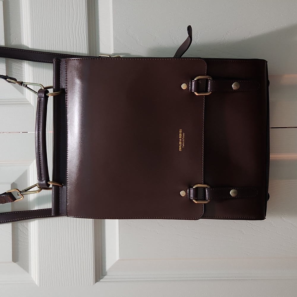 Business casual backpack purse.